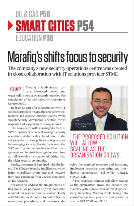 Marafiq's shifts focus to security